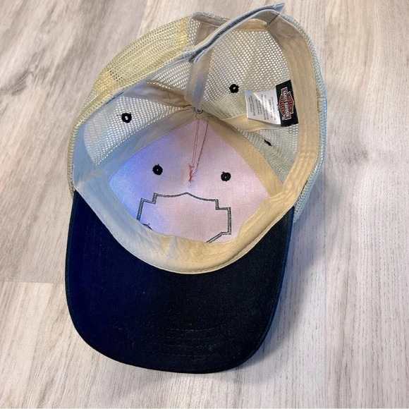 Harley Davidson Kids Youth Racing Stripe Vintage Look Hat Adjustable Velcro Back - Picture 3 of 5